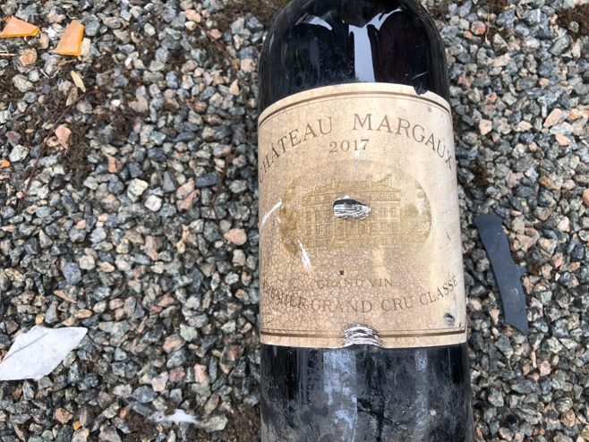 Incendie d'un chargement de grands vins.
